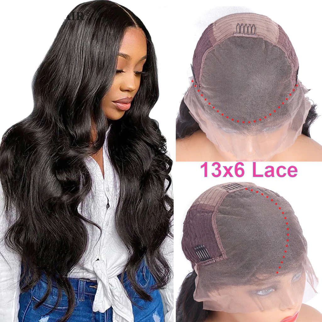 180% Density 13x6 Lace Front Wig Brazilian Body Wave Human Hair Lace Wigs